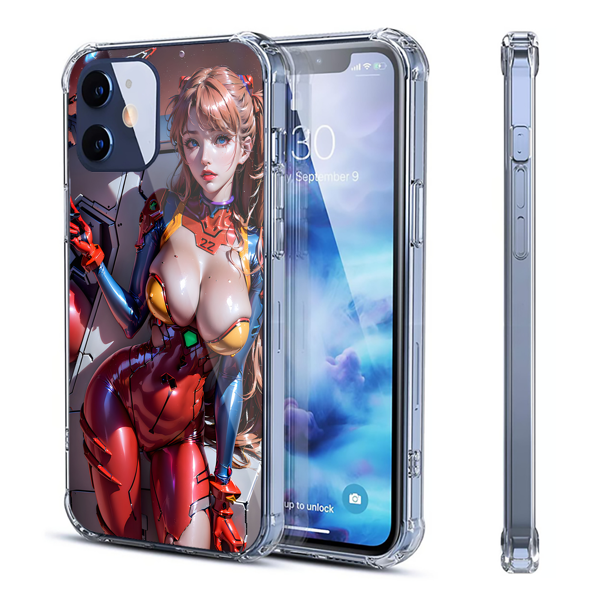 （画像用） EVA 新世紀エヴァンゲリオン 【iPhone 12シリーズ対応】透明スマホケース（クリアソフトケース）